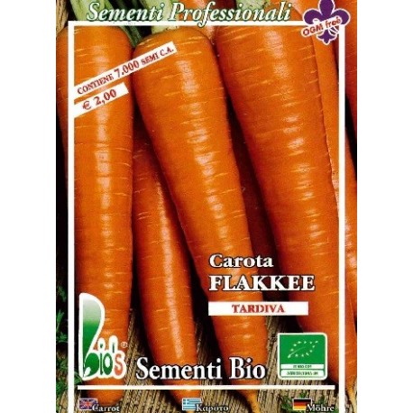 semillas ecológicas de zanahoria flakkee