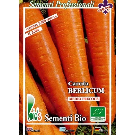 semillas ecológicas de zanahoria berlicum