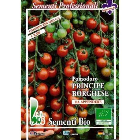 semillas ecológicas de tomate príncipe borghese 